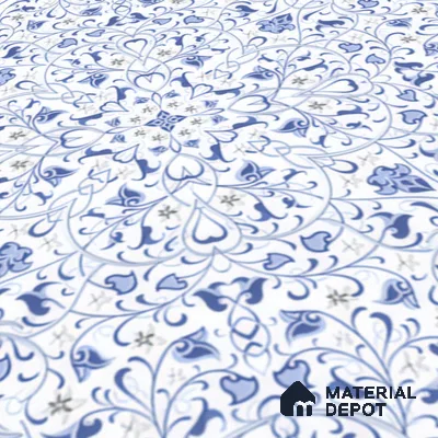 Moroccans Wall & Floor Tile TL 07247 B Azure Lace 1 ft x 1 ft Ceramic Matte Finish - 9 mm | 2 mm Spacer is Mandatory | Suitable For Bathroom, Kitchen, Dining Area | Please Expect a Slight Variation of Pattern
